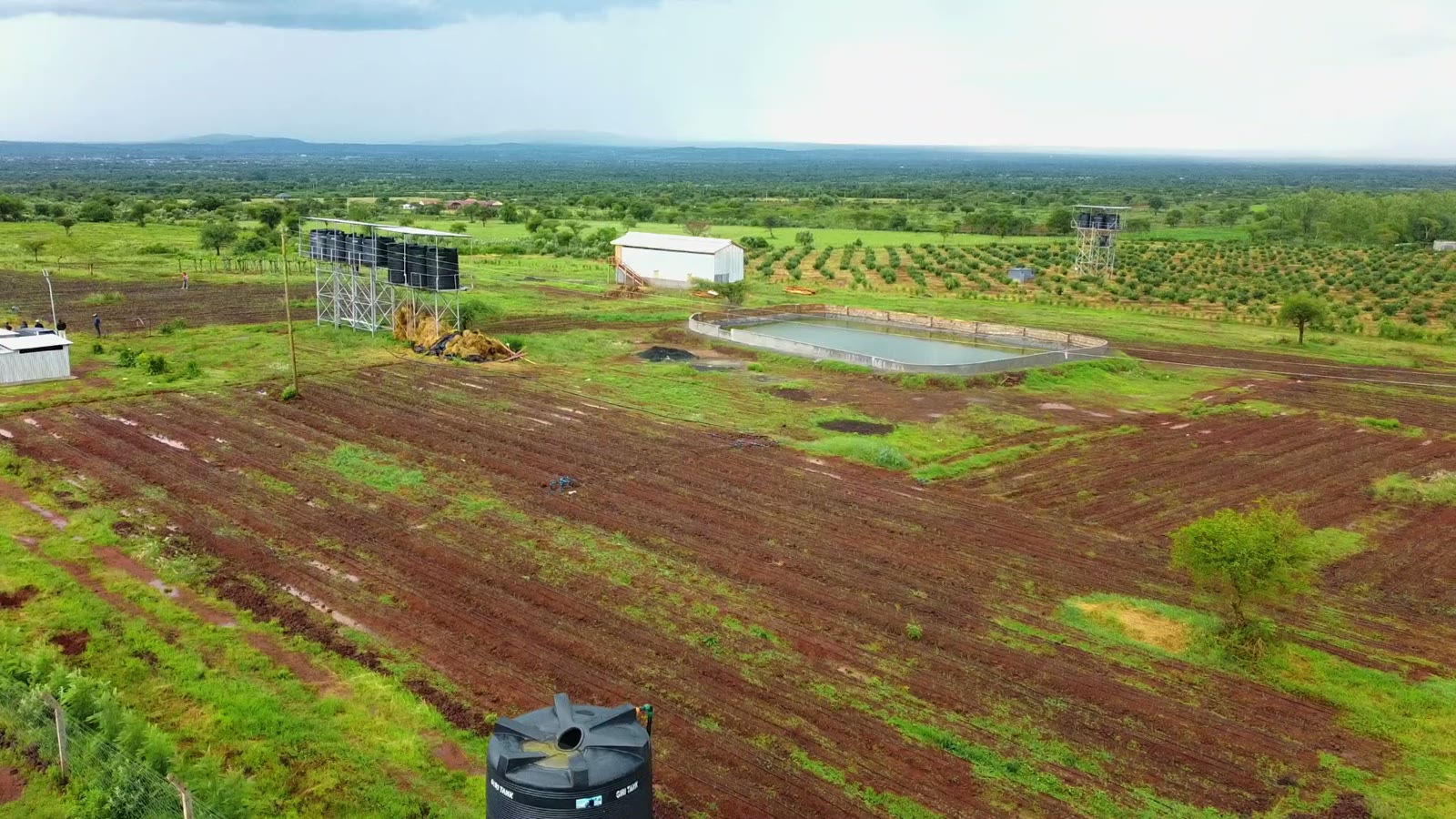 Aerial view over Kiplo Farm, Baringo County